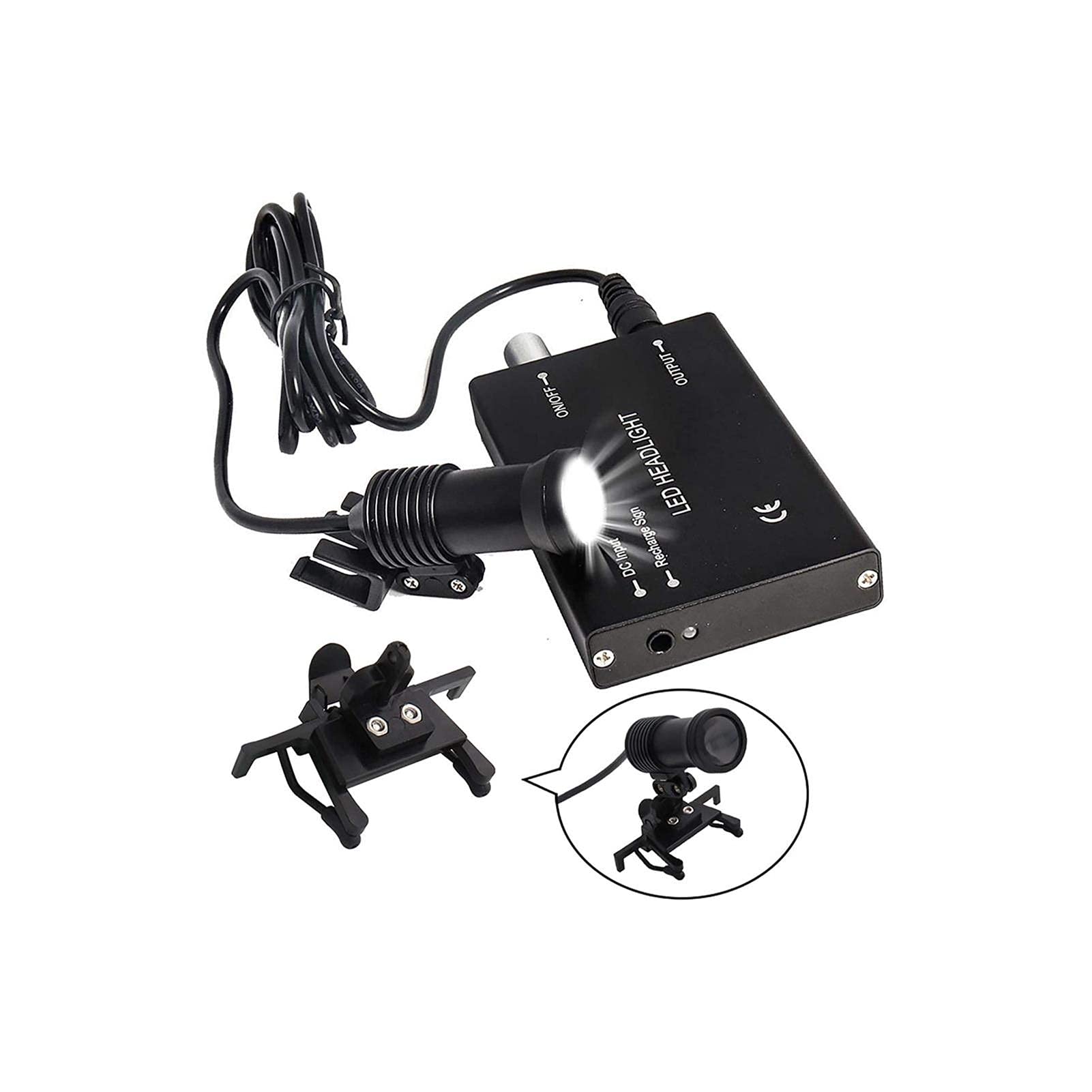Zahnärztliche Lupenbrille Mit Led-Beleuchtung, 3,5-Fache Vergrößerung, Geeignet Für Zahnmedizin, Gynäkologie, Gehirnchirurgie Und Augenheilkunde.
