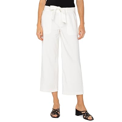 Liverpool Los Angeles Belted Wide Leg Crop Women