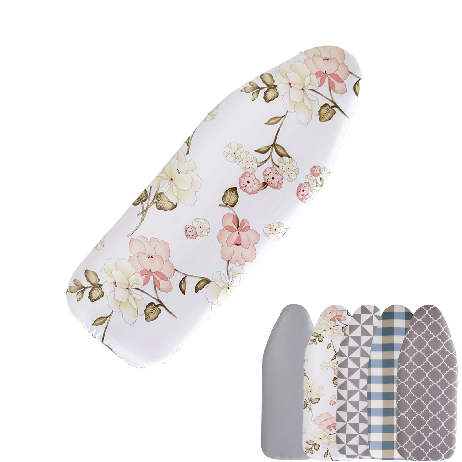 JEDAL Ironing Board Covers (35~47×12~15in) Iron Board Replacement Cover Drawstring Tightening Iron Cover, Full Size Ironing Board Cover, Heat Resistant, Anti Coking(Color:Coffee,Size:15x47(38x120cm))