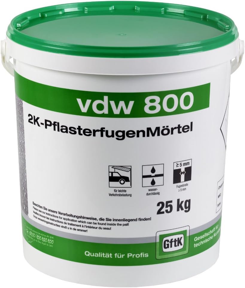 VDW 850 plus 2K Fugenmörtel 25kg/Eimer (steingrau) Amazon.de Baumarkt