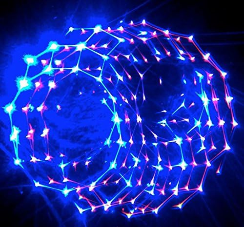 GloFX Transparent Blue Kaleidoscope Glasses – Rainbow Bug Eye – Flat Back