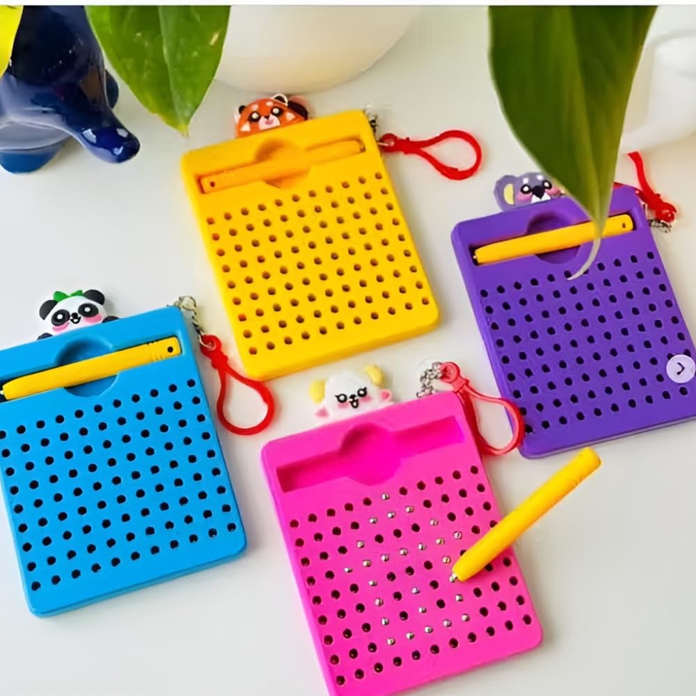 Mini Magnetic Toy – Magpad Keychain with Steel Balls Writing & Drawing Board Magnetism Toy for Kids, Stress Relief School Bag Pendant, Ages 3+ (Drawing Pad)-image-25