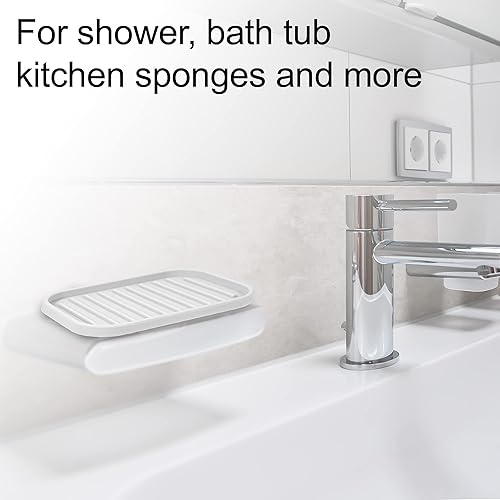 Miniatura 9 de VOCOSTE Jabonera almacenamiento de limpieza de jabón mantiene el jabón seco para el hogar baño cocina silicona gris oscuro 53 x 35in