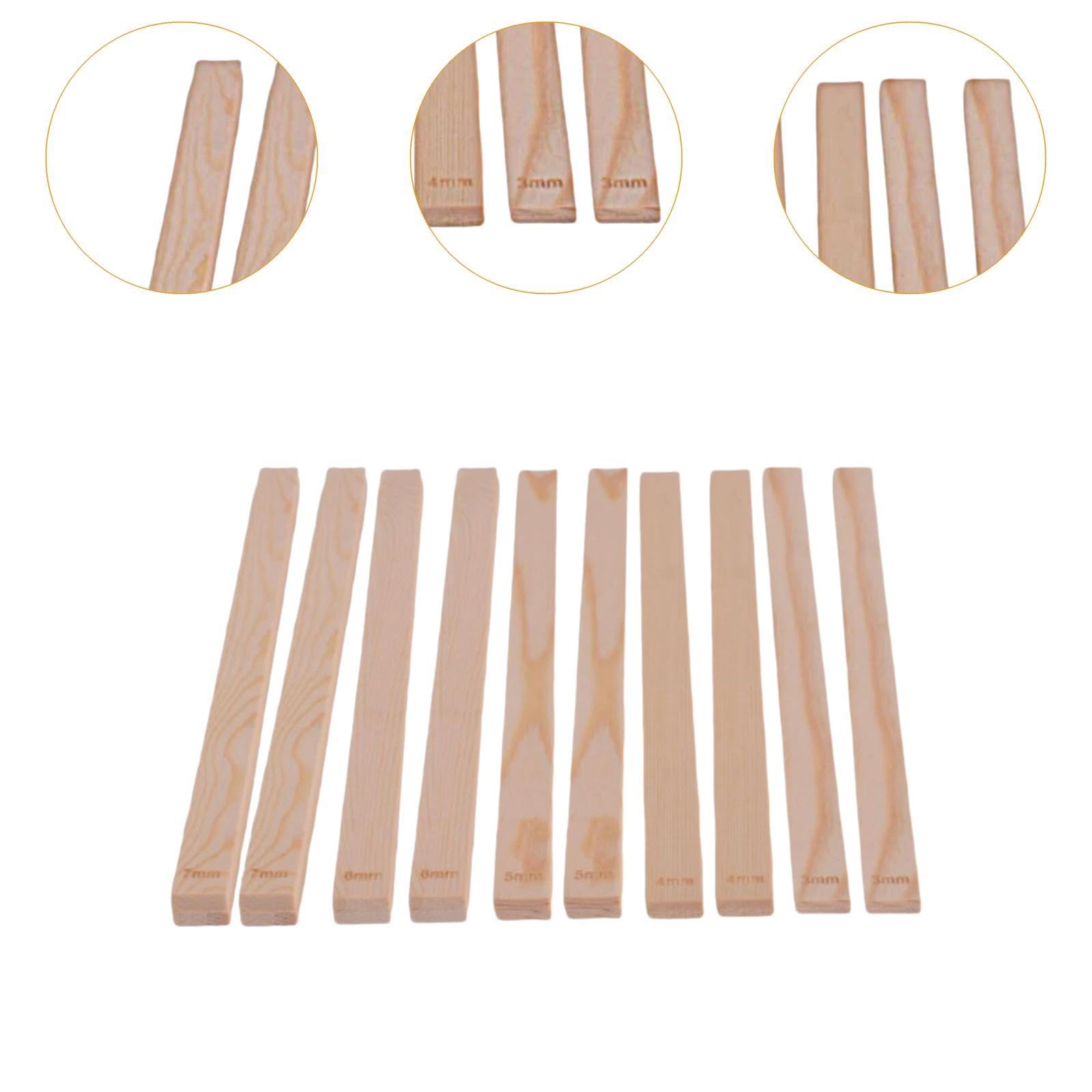 6 Guides De Rouleau à Pâtisserie En Bois, Bandes De Mesure