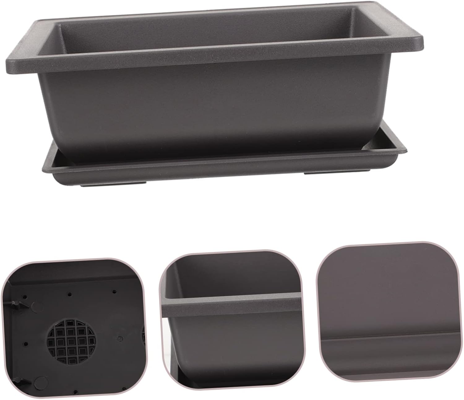 balacoo 4sets Plastic Flower Pots with Saucers for Use Versatile Planter Containers for Cacti for Decoration