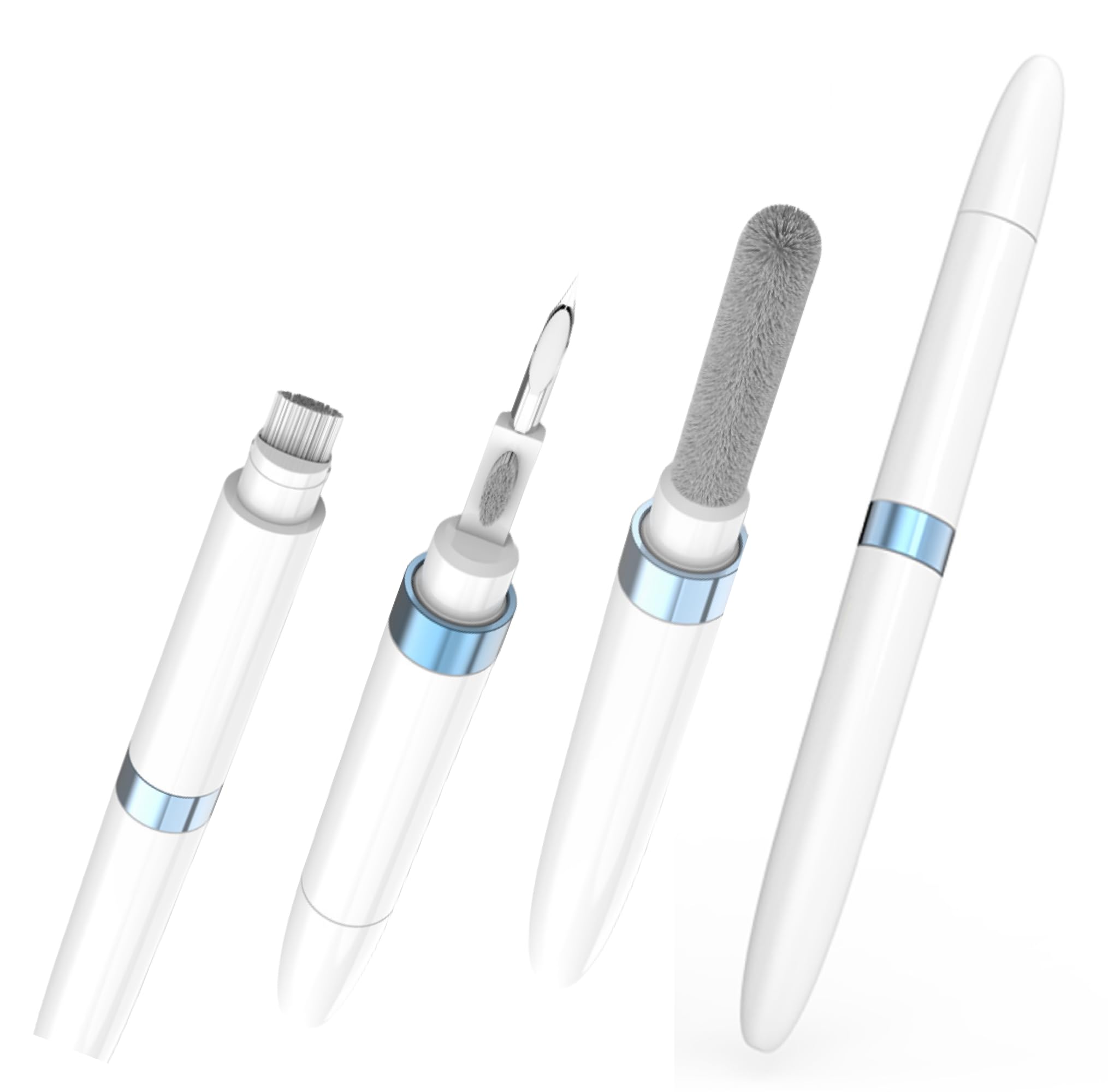 FINESTIC 5-in-1 Multi Function AirPods Cleaning Kit for AirPod 1 2 3, Earbuds Cleaner Cloth, Soft Brush, Flocking Sponge, Cleaning Pen for Headphone,