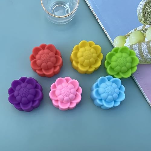 Miniatura 2 de 36 moldes para hornear en forma de flor, de silicona de grado alimenticio, antiadherentes, mini bandejas para cupcakes, pudines, chocolates
