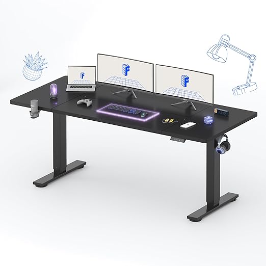 Amazon.com: FLEXISPOT 71 x 32 Inch Large Standing Desk, Stand Up Desk ...