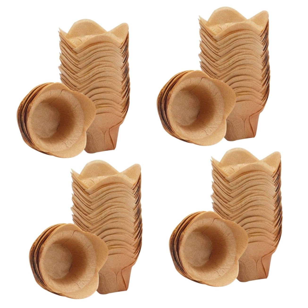 Zerodeko 400stücke Muffin Förmchen Lotus Stil Backbecher Für Ölbeständige Papier Backeinlagen Für Partys Hochzeiten Und Tägliches Backen Hochtemperaturbeständig