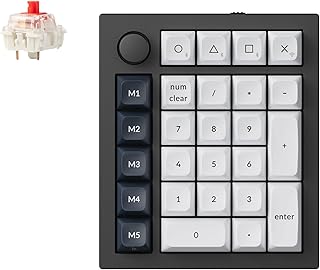 【国内正規品】Keychron Q0 Max QMKカスタム・テンキー、2.4 GHz/Bluetooth 5.1/有線接続、RGBライト、ホットスワップ対応Gateron Jupiterメカニカルスイッチ/フルアルミニウム/Mac Windows Linux対応 (Gateron Jupiterメカニカル赤軸(カーボンブラック))