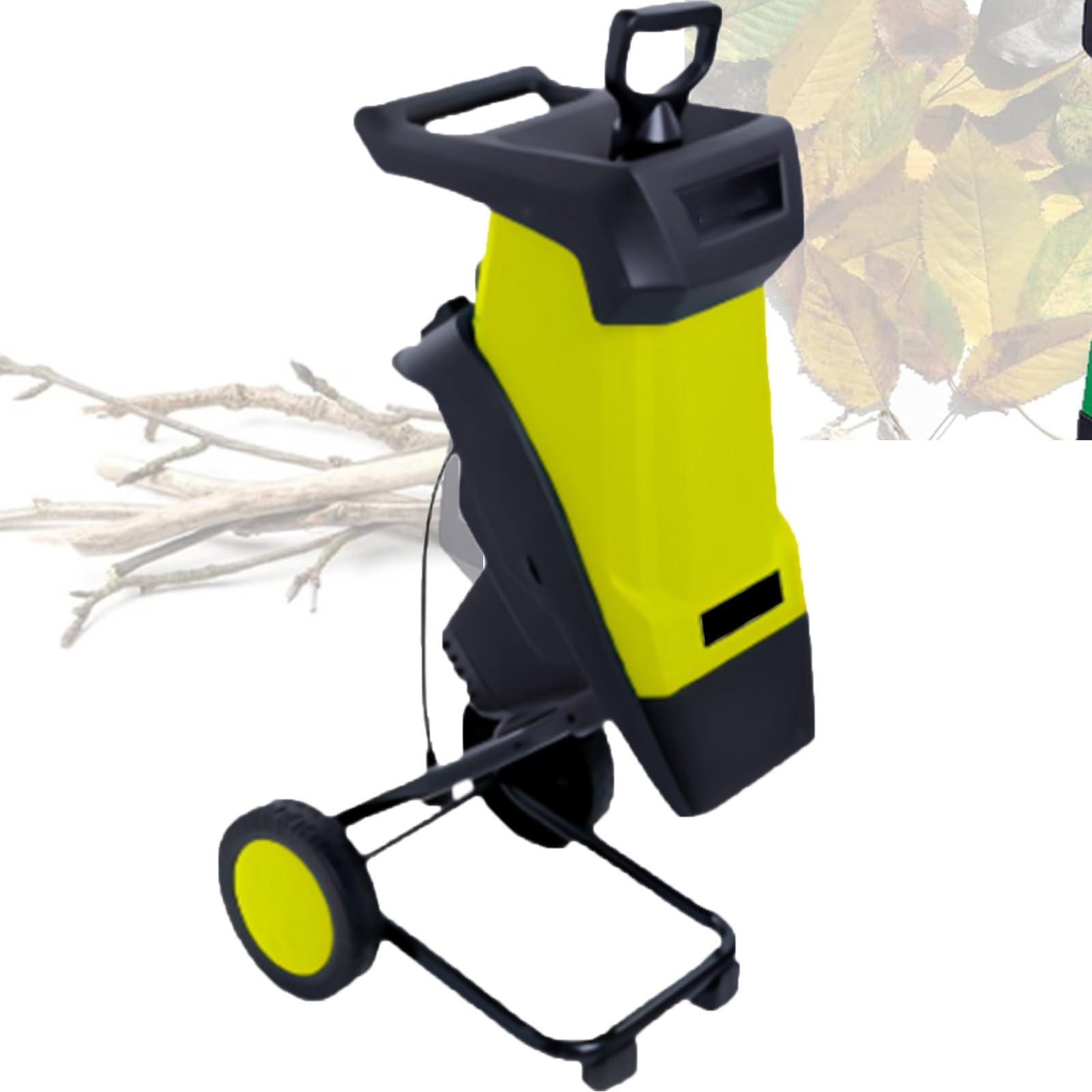 Trituradora eléctrica de hojas – Trituradora de jardín de 2400 W y trituradora de madera para uso doméstico y limpieza de patio trasero
