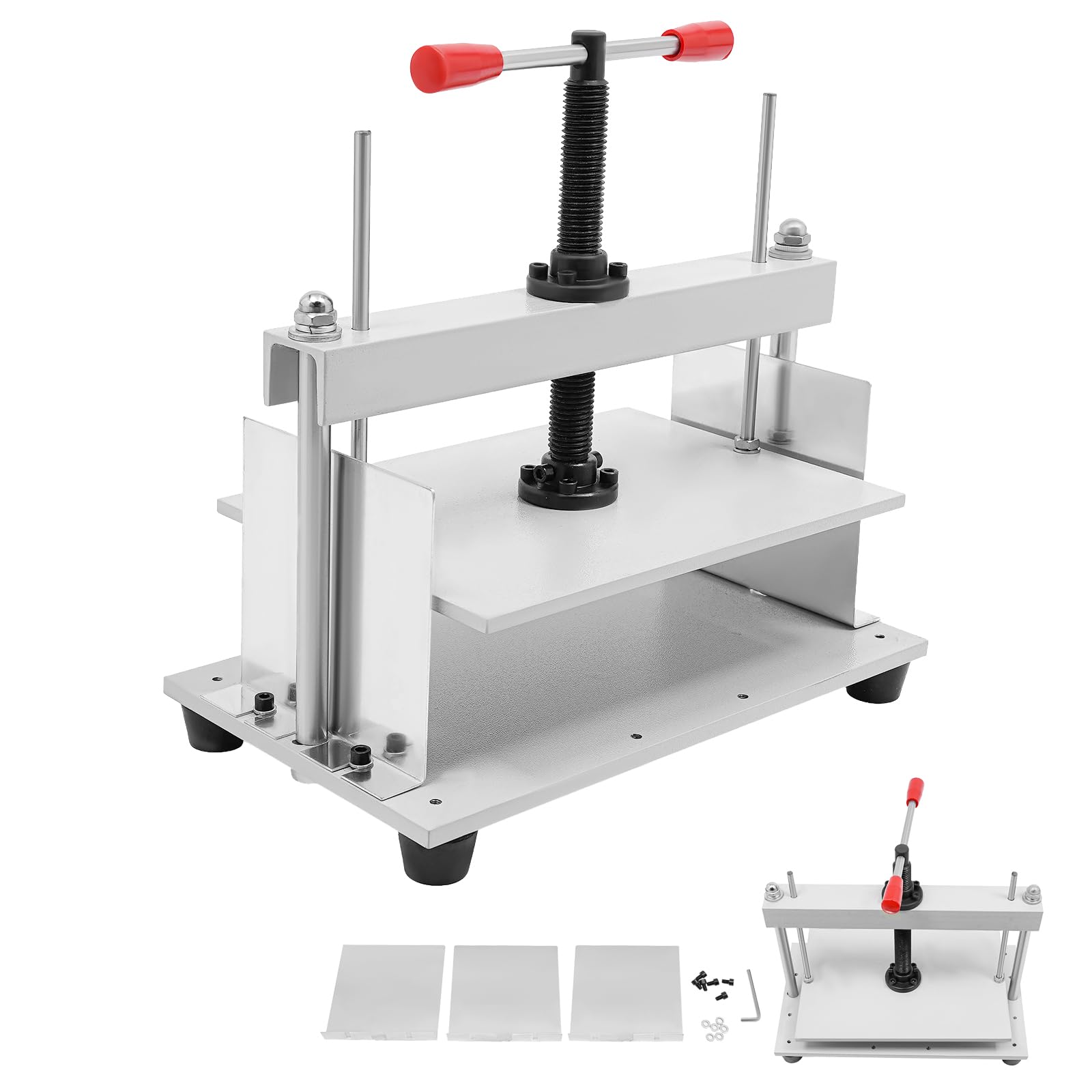 Pressa piatta per carta, 1,5T/3306.93lbs manuale, rilegatrice, pressa per carta, per carta A4 + barra di bilanciamento