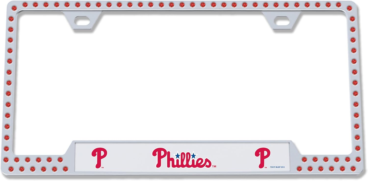 MLB Philadelphia Phillies Bling Chrome License Plate Frame