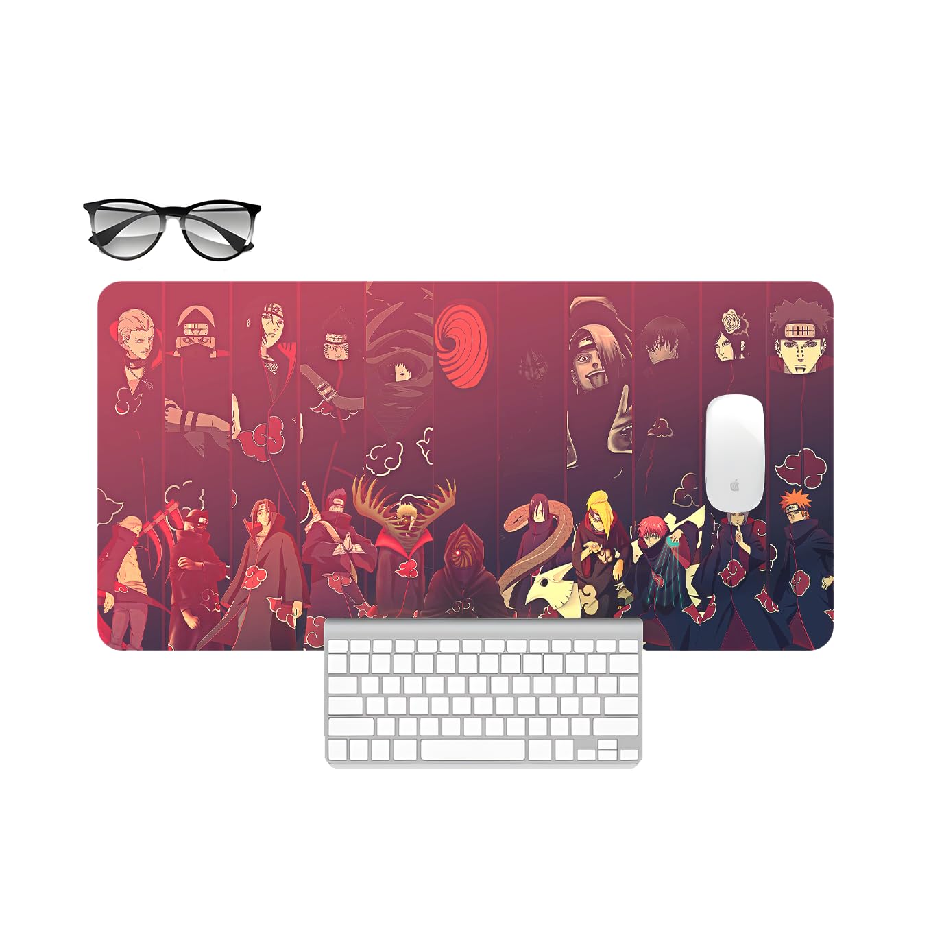 SoulAbiti Naruto Akatsuki Mouse Pad - 23.6 x 11 Inches Desk Pad - Gaming and Workstation Mat for Akatsuki Members Fans - Non-Slip Rubber Base - Smooth Surface for Precise Control (B0CG34WDDK) Amazon Price History, Amazon Price Tracker