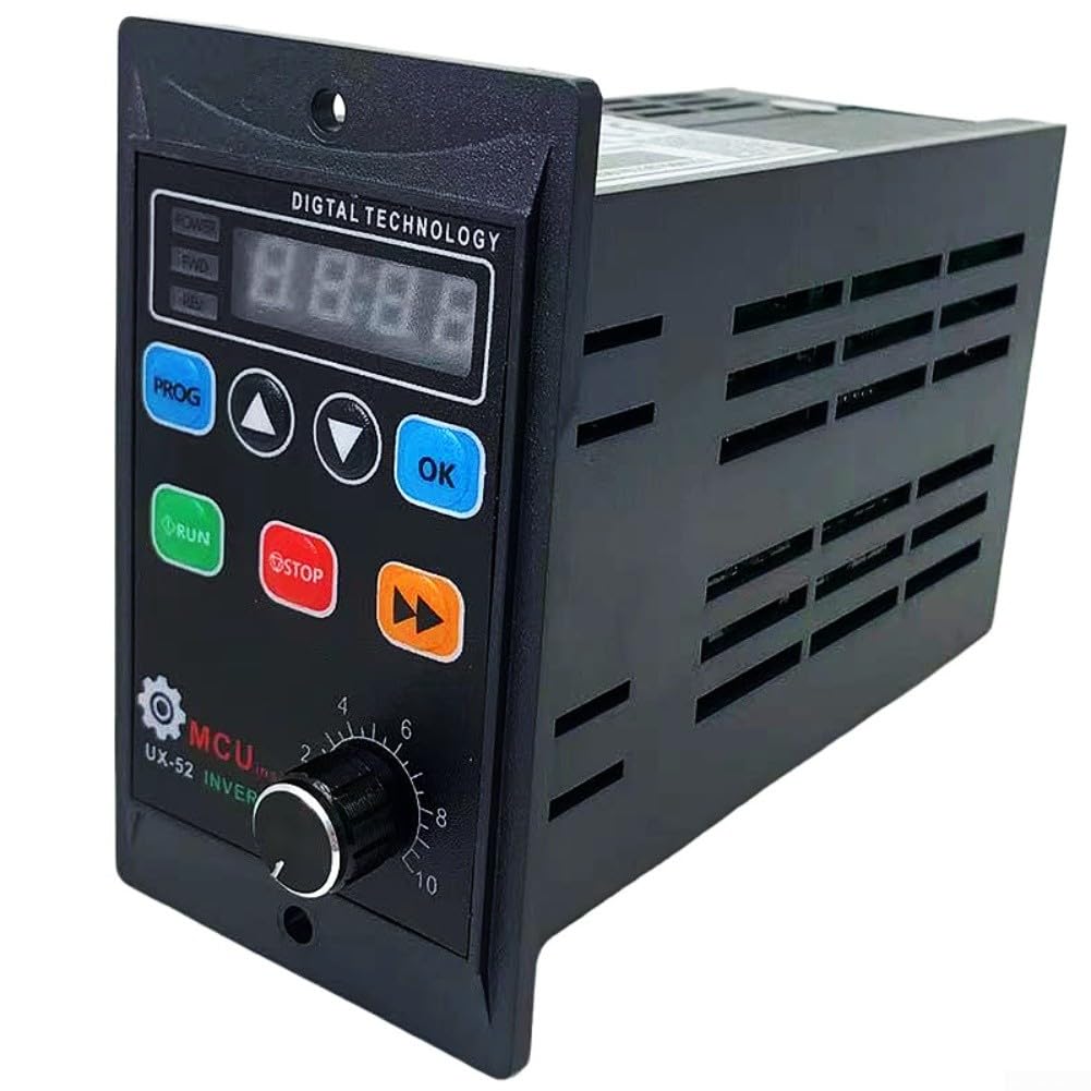 Inverter industriale VFD con controllo frequenza di slittamento, ingresso monofase e uscita trifase, adatto per motori da 450W 750W 1 1kW in sistemi di trasporto e hot pot rotativi (400)