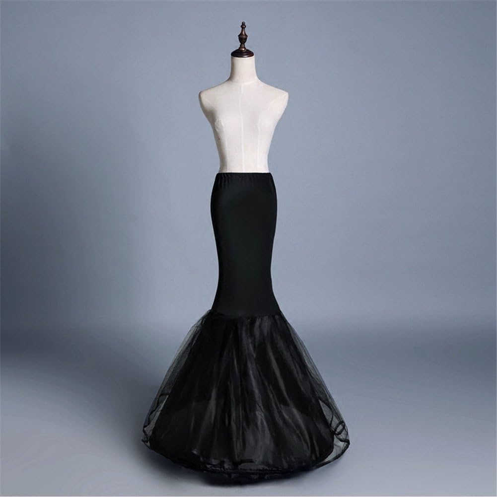 Women Mermaid Black Tutu Dress Classic Maxi Petticoat Bubble Skirt