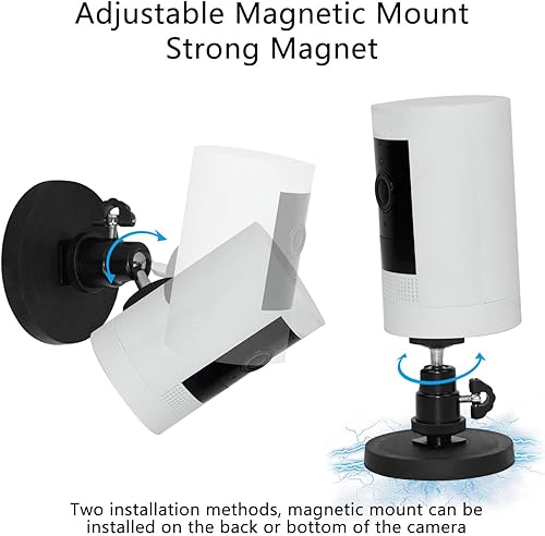 Miniatura 4 de Soporte magnético para cámara compatible con Ring Outdoor Cam Plus, batería Ring Stick Up Cam (2ª, 3ª), soporte magnético para cámara interior y