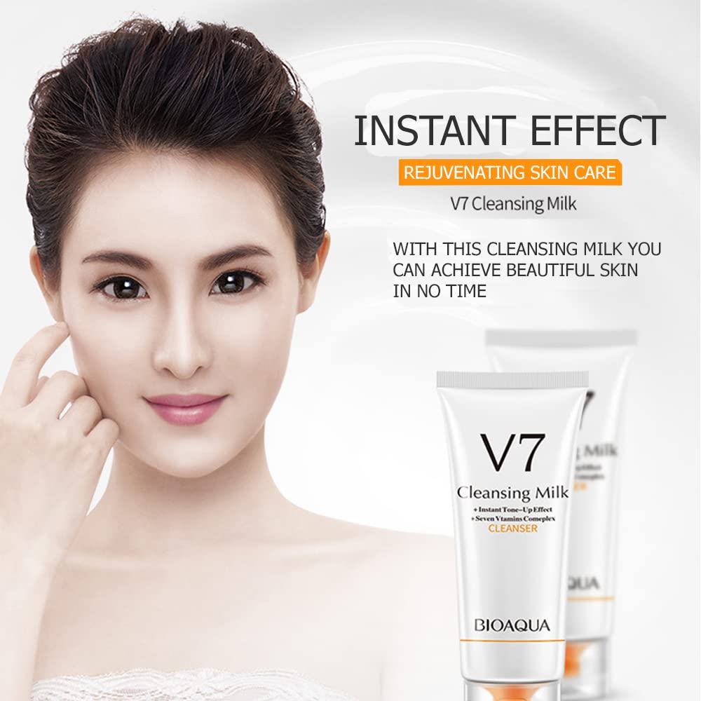 Amazon.com: BIOAQUA Facial Cleansing Milk Cleanser V7 Deep