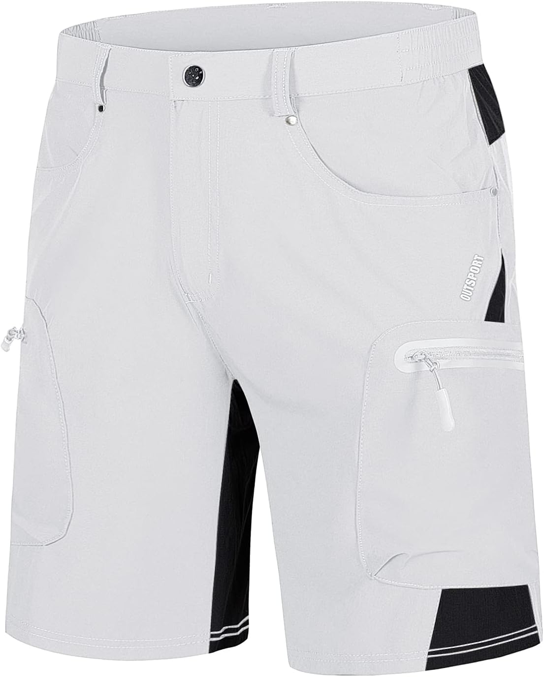 TACVASENMen's Hiking Shorts Quick Dry Athletic Training Fishing Travel Shorts Multi Pockets