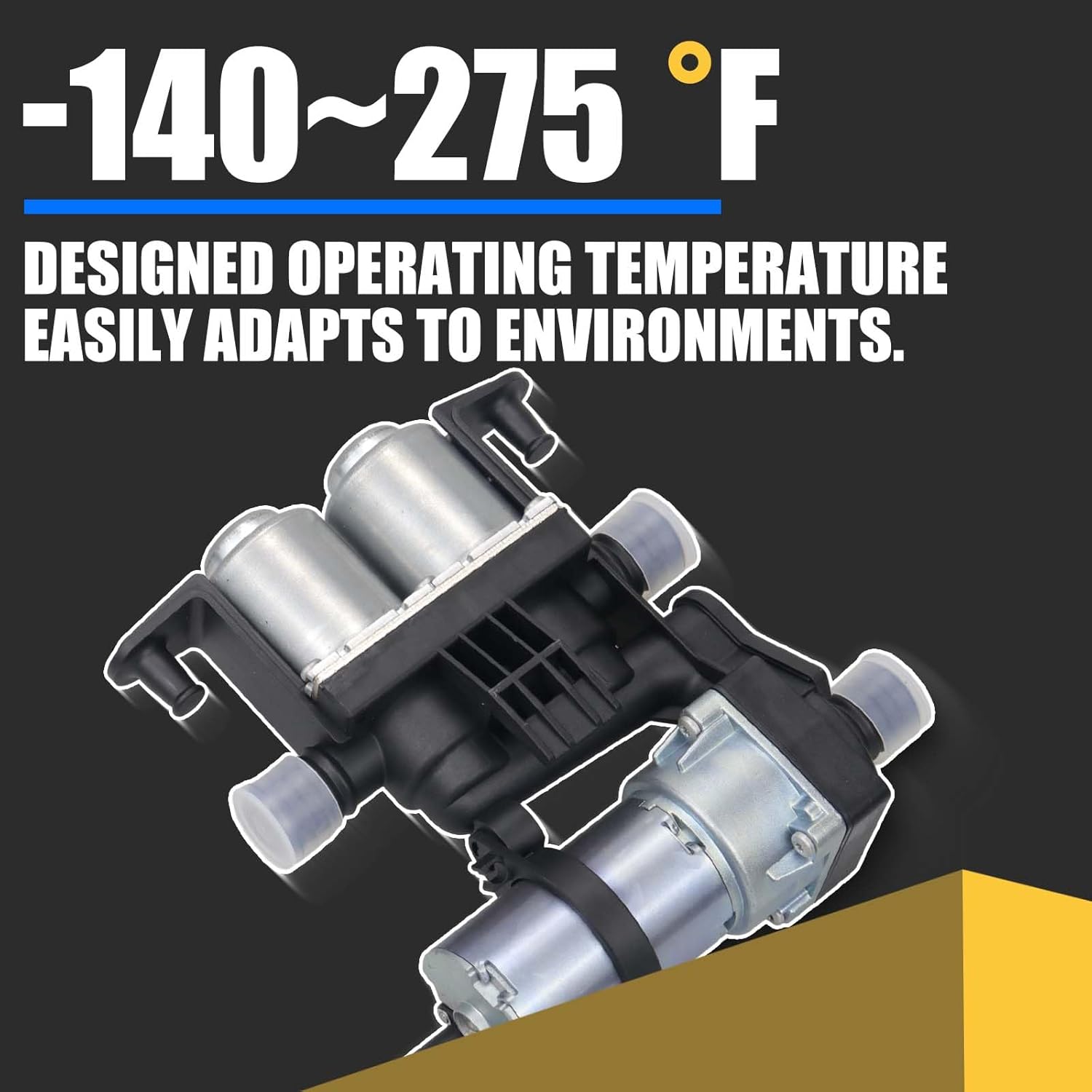 AITKEN HVAC Heater Control Valve Include Auxiliary Water Pump Electric Coolant Valve Compatible with 1997-2001 BMW 528I 540I 740I 740IL 750IL, M5 2000-2003 P/N 64118374994.