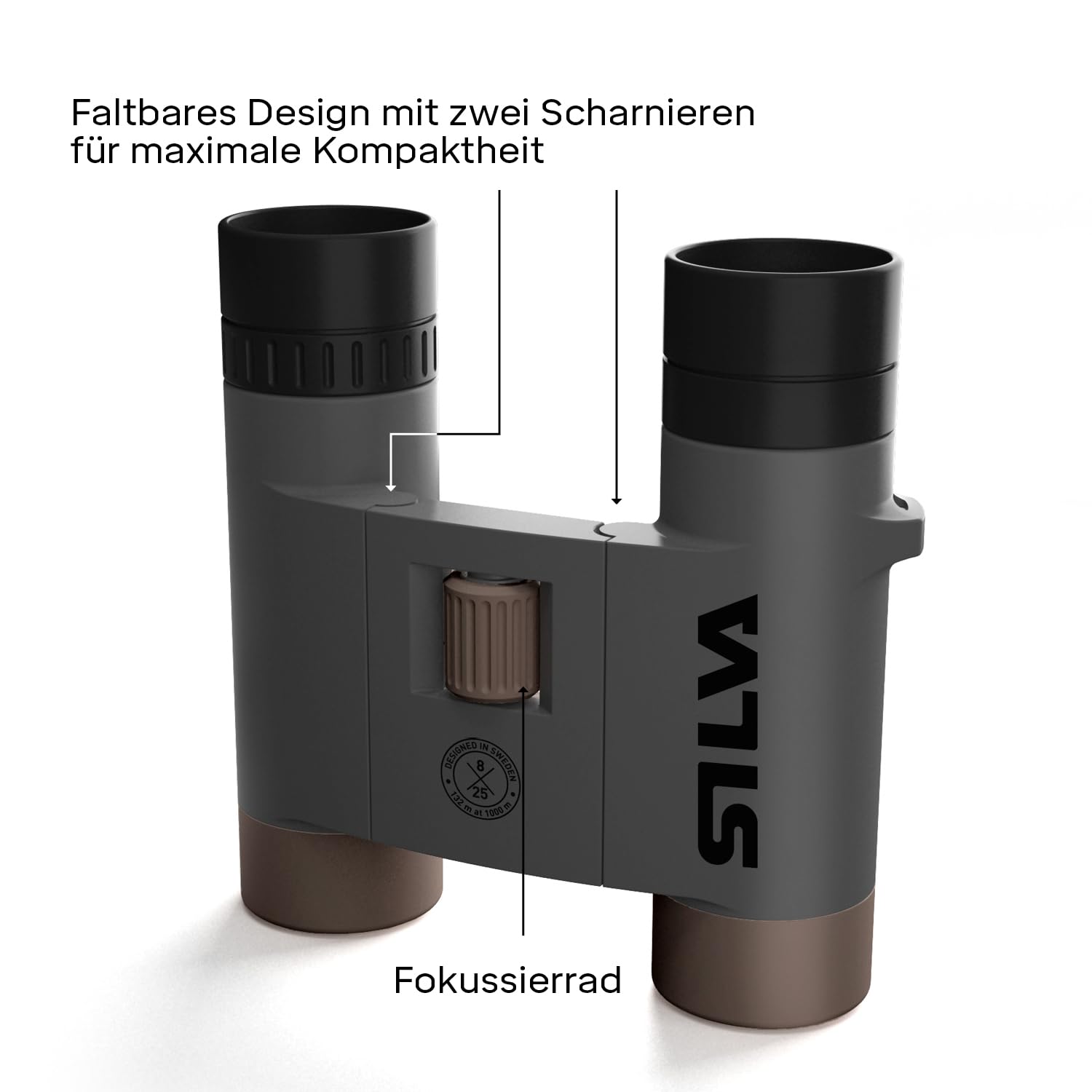 Silva kleines Fernglas Erwachsene & für Kinder - Scenic 8-8x25 Wasserfest - BAK4 - Faltbares Fernglas klein - Mit Etui und Nackentrageband