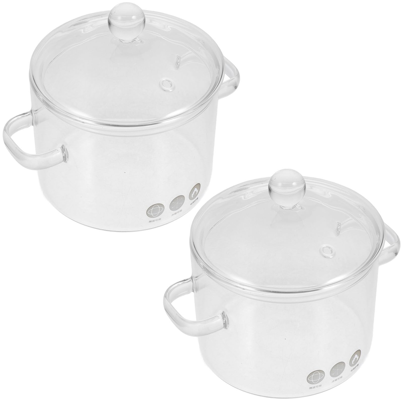Casserole en verre borosilicate au design élégant et poignées ergonomiques