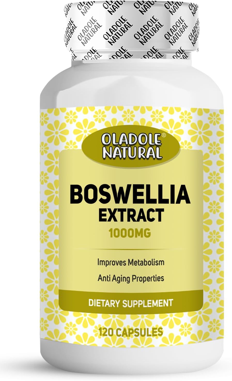 Oladole Natural, Boswellia Extract, Powerful Formula for Joint, Immune, and Anti-Inflammatory Supplement - 1000mg, 120 Capsule