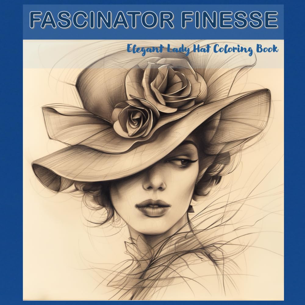 Fascinator Finesse: Elegant Lady Hat Coloring Book for Adult