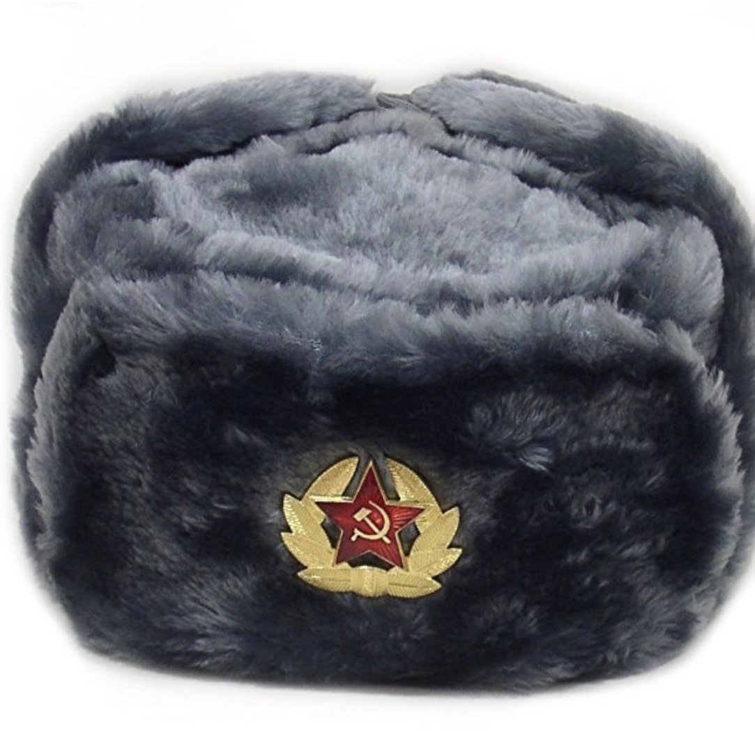 Amazon.co.jp: ロシア帽子 ウシャンカ モコモコ グレー/赤い星 サイズL