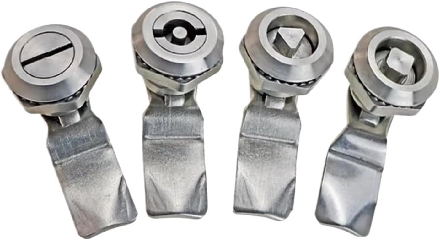 Square S-Shaped Cylindrical Or Triangular Industrial Equipment Electrical Box Cabinet Door Lock 1Pcs(Triangle Lock-SS)