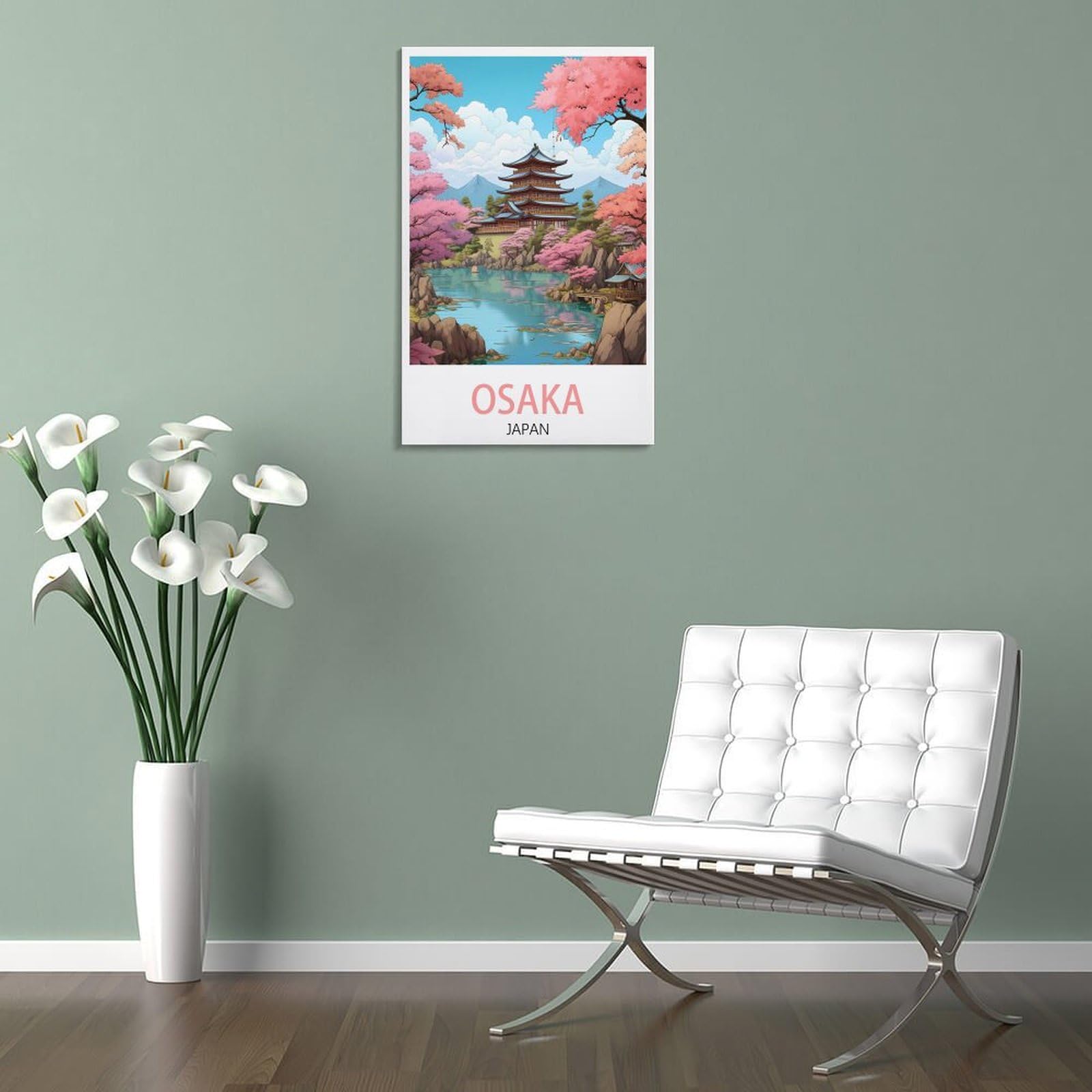LOLWNNI Affiche Vintage Voyage Japon Tokyo – Impression Sur Toile 20x30 Cm – Décoration Murale Salon Chambre Style Rétro Japonais