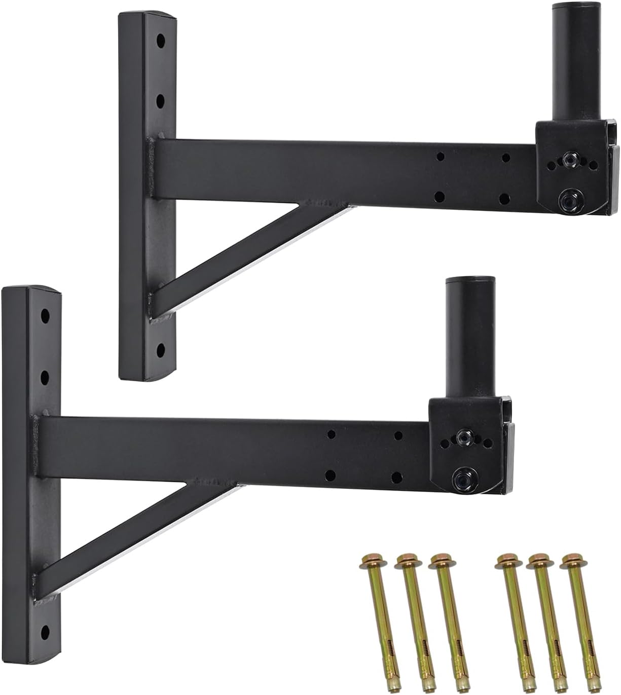 Speaker Wall Mount,Wall Speaker Mount Brackets for Professional Audio,PA Speakers,Hold up to 100lbs,DX-319(2 Packs Black)