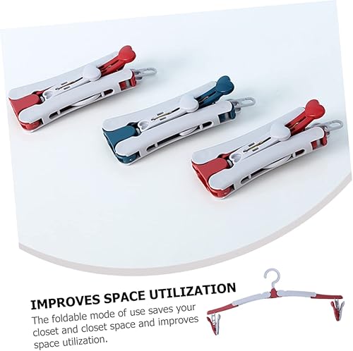 Miniatura 4 de Percha plegable para ropa de secado de ropa, colgadores plegables de viaje con clips, perchero plegable para secadora de ropa de viaje, accesorios