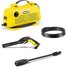 Kärcher Pressure Washer K 2 Horizontal VPS, Pressure: Max. 110 Bar, Flow Rate: Max. 360 l/h, Surface Capacity: Max. 20 m²/h, with Vario Power Jet Pipe, Yellow