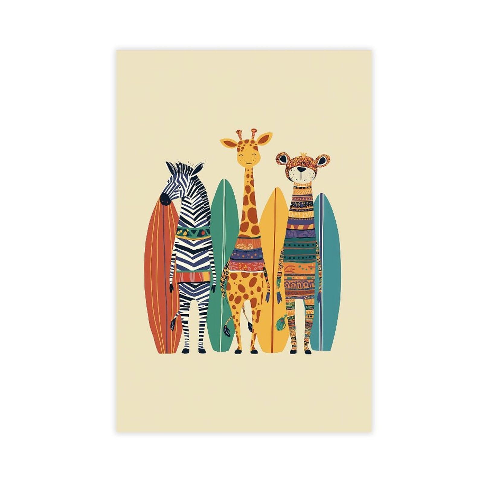 MRYCQ Beach Animal Poster Canvas Poster for Dorm Room Decor Gift
