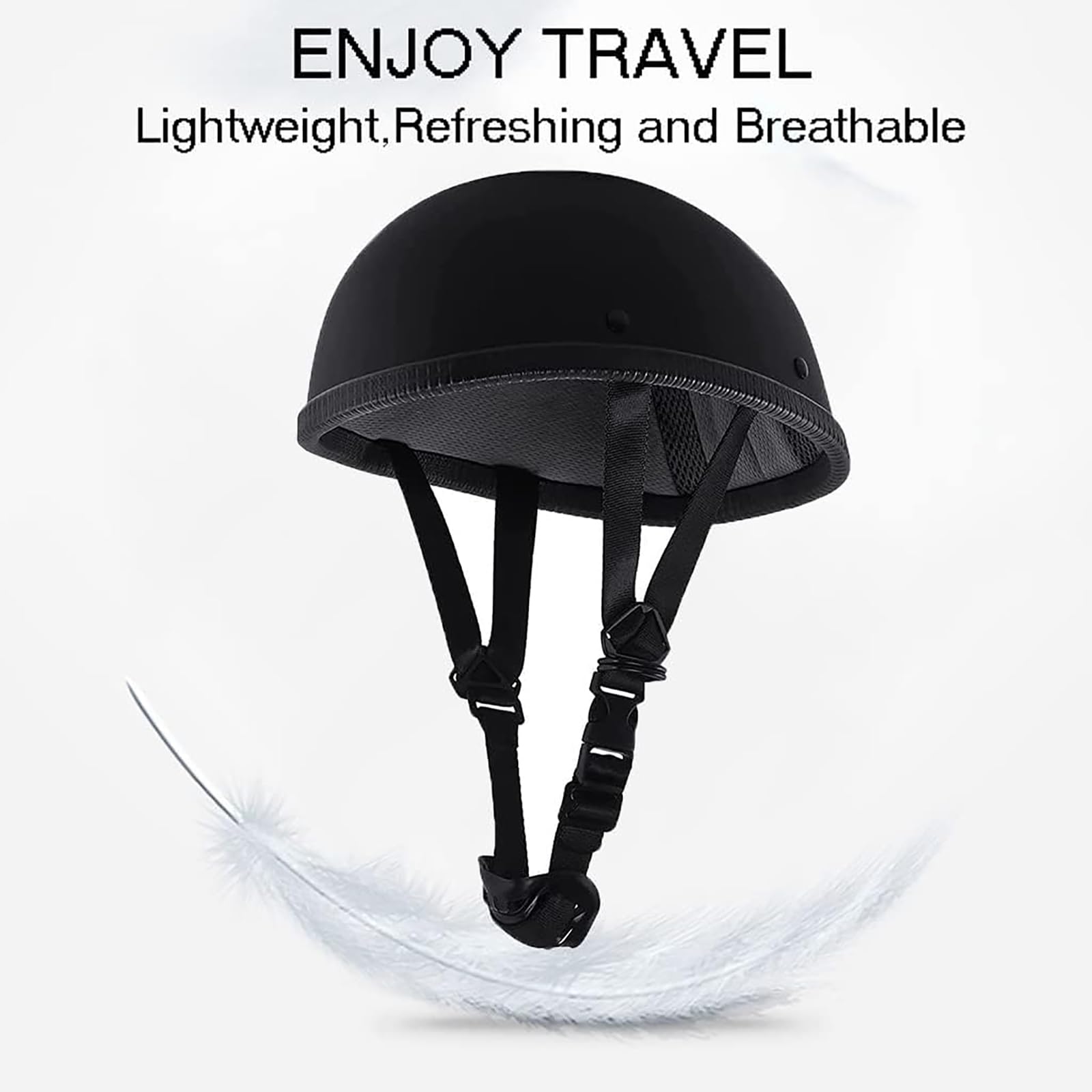 MSDXDKF Demi-Casque De Moto Avec Lunettes, Casques Jet De