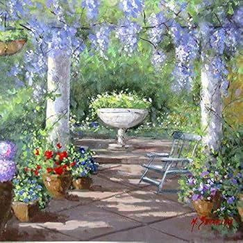 絵画 油絵　Ｆ8   庭の花 絵画 油絵F8 庭の花