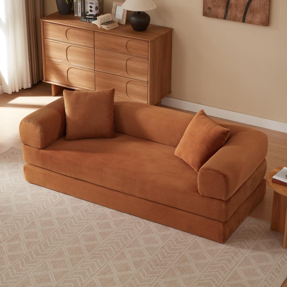 Sapgaks Sofá Plegable, sofá Convertible, Conjunto de sofá y Silla Seccional sin Marco, sofá Cama que se Puede Convertir en Cama, sofá con Suelo de Tatami, Adecuado para la Sala de Estar. Dormitorio