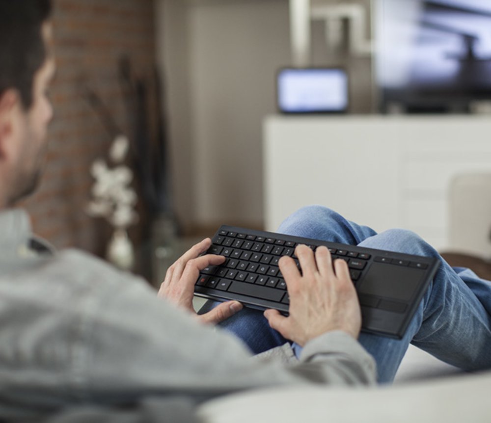 Amazon | Logitech Illuminated Living-Room Wireless Keyboard K830