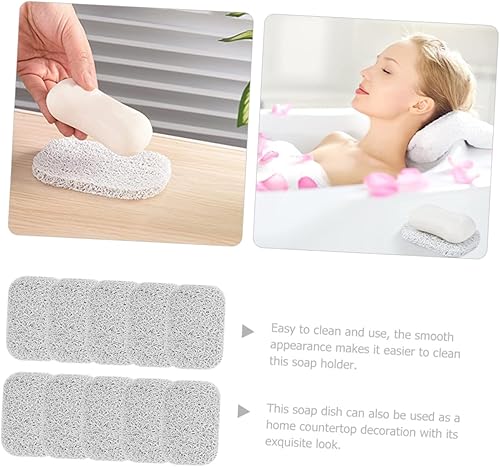 Miniatura 9 de Almohadilla de drenaje de jabón, 10 unidades, bandeja de baño, bandeja de plástico, recipientes de plástico, jabonera de viaje, soporte para jabón