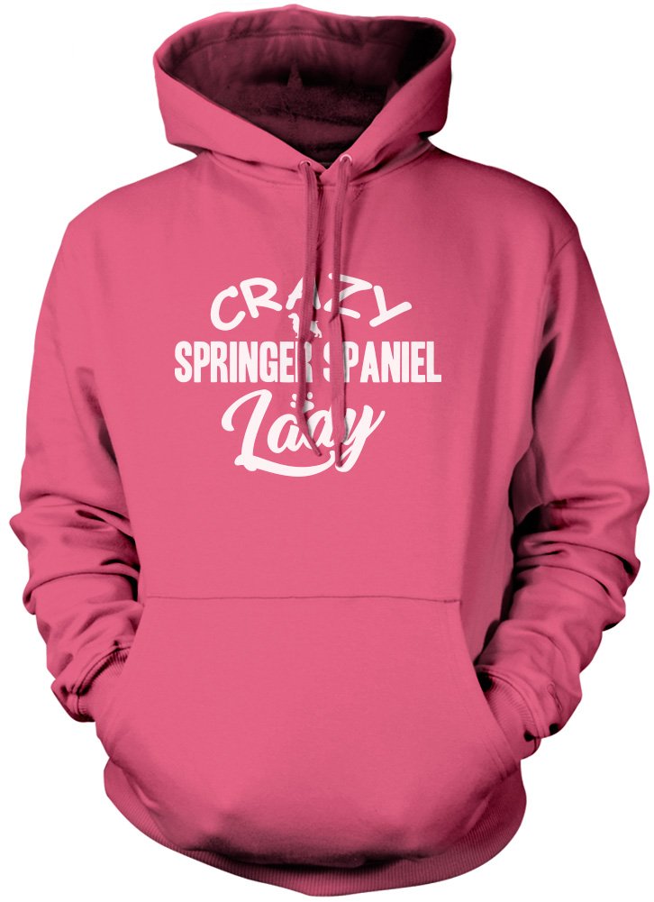Hotscamp Boys Pink Crazy Cocker Spaniel Lady Unisex Hoodie - Small