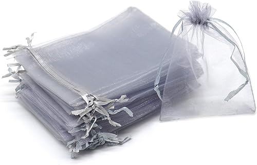 Miniatura 271 de Dealglad 100pcs Drawstring Organza bolsas de joyería caramelo para fiestas, casamientos, regalos Negro