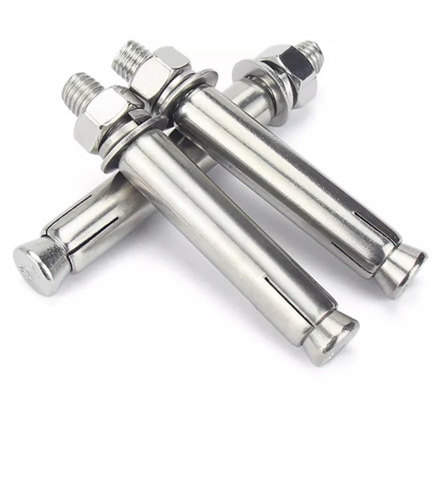 Tacos de expansión Tornillo de expansión interno acero inoxidable 316 M6 M8 M10 M12, manguito tornillo hexagonal, perno anclaje for hormigón(30Pcs,M12x80)