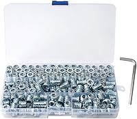 Vista 8 de 220 piezas de insertos roscados para madera, 1/4-0.787 x 0.394 in 0.591 in 0.787 in, 5/16-0.709 x 0.591 in 0.787 in, tuerca de inserción de tornillo