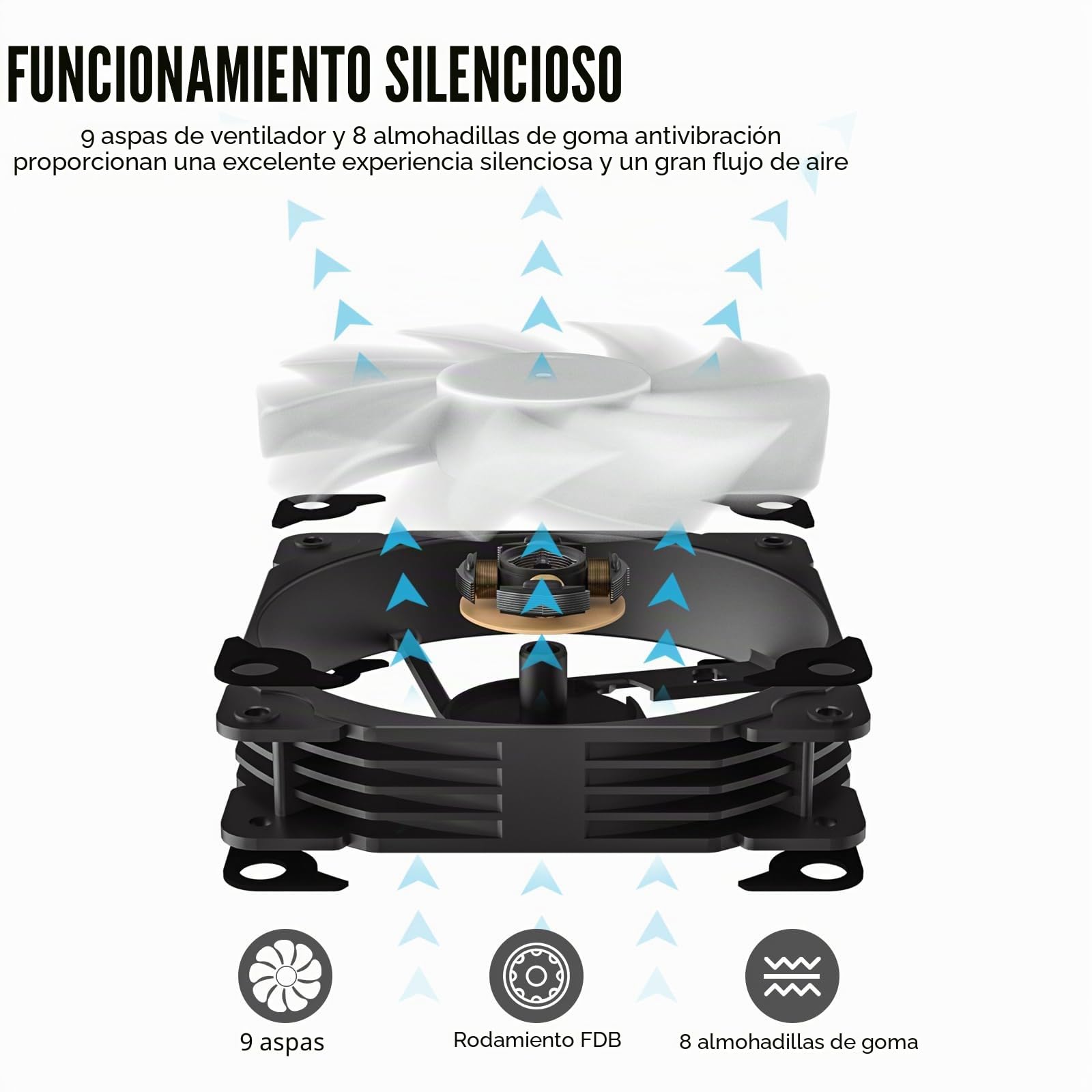 Vetroo Enfriador de aire de CPU V5 con 5 tubos de calor de 120 mm PWM para Intel LGA 1700/1200/115X AMD AM5/AM4 con sincronización de luces RGB direccionables (V5, negro)