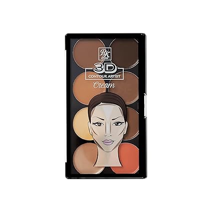 Ruby Kisses Flawless Finish with 3D Contour Cream Makeup Palette Lightweight, Multi-Palette