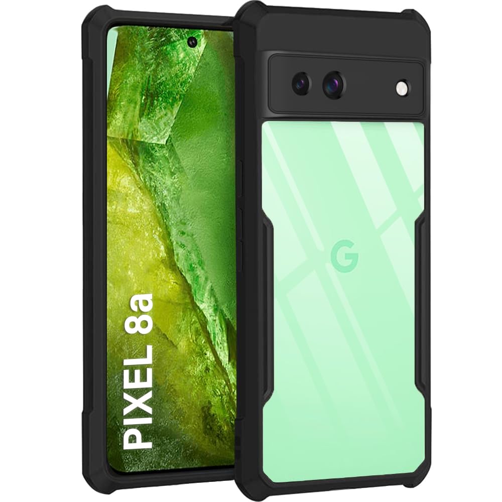TheGiftKart Shockproof Crystal Clear Back Cover Case for Google Pixel 8A | 360 Degree Protection | Protective Design | Transparent Back Cover Case for Google Pixel 8A (PC & TPU, Black Bumper) (B0D3LSD4SF) Amazon Price History, Amazon Price Tracker