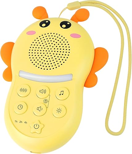 Máquina de sonido portátil para bebé, máquina de sonido de ruido blanco para bebés y niños, máquina de canción de cuna recargable con luz, máquina