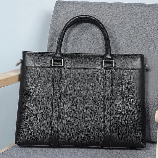 HBJWOV Men's leather briefcase, handbag, fashionable computer bag, trendy business handbag, men's bag3