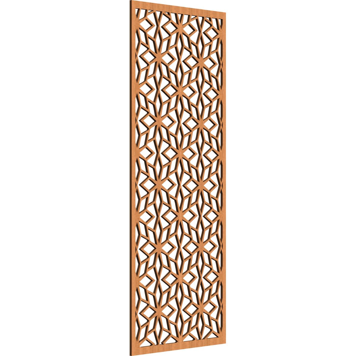 17 3/8"W x 44 3/8"H x 1/4"T Lake Decorative Fretwork Wood Wall Panels, Cherry